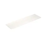 Bathroom with slanted ceiling inspiration, beige furniture with grooves, elegant countertop and square sink, beautiful mirror with shelves, blue walls, large windows, and black herringbone floor give a bright, urban look.