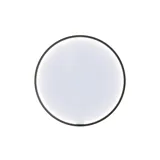 Raw and modern bathroom in an urban style. Beautiful vanity units and black framed round mirrors