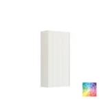 Large vintage retro bathroom inspiration with a terracotta-colored grooved vanity, elegant thin countertop with a beautiful vessel sink, stylish oval mirror with brass edge. Pink tiles and grey herringbone tiles give a romantic and feminine look