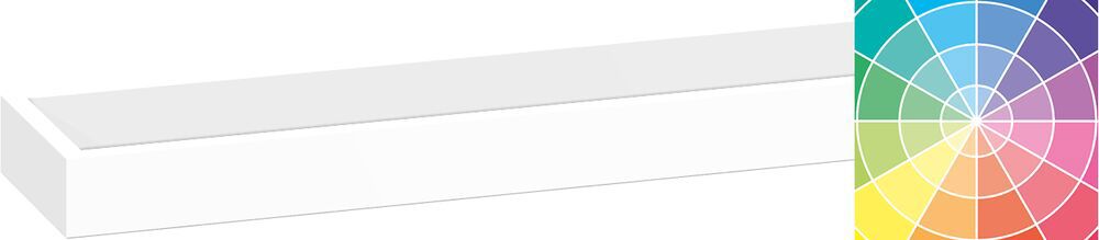 Stylish and spacious bathroom inspiration with a large round mirror with a black frame, dark stone sink, colored toilet, upper cabinet, and open shelf in a sophisticated and muted design