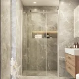 Bathroom inspiration with a shower enclosure with sliding doors for an elegant and luxurious look in your bathroom