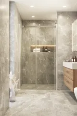Bathroom inspiration with a shower enclosure with sliding doors for an elegant and luxurious look in your bathroom