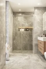 Bathroom inspiration with a shower enclosure with sliding doors for an elegant and luxurious look in your bathroom