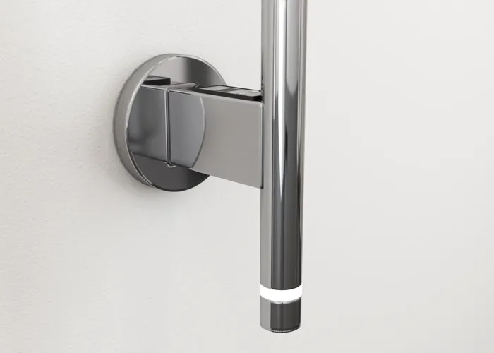 Bathroom inspiration with an electric towel warmer that leaves your towels wonderfully warm, making the bathroom experience exclusive.